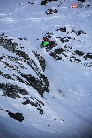 Snowboard hombres en Freeride Xtreme Verbier 2015.  Fotógrafo: J Bernard  Rider:Jonathan Cahrlet