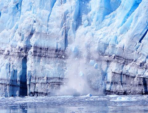 capas en un glaciar