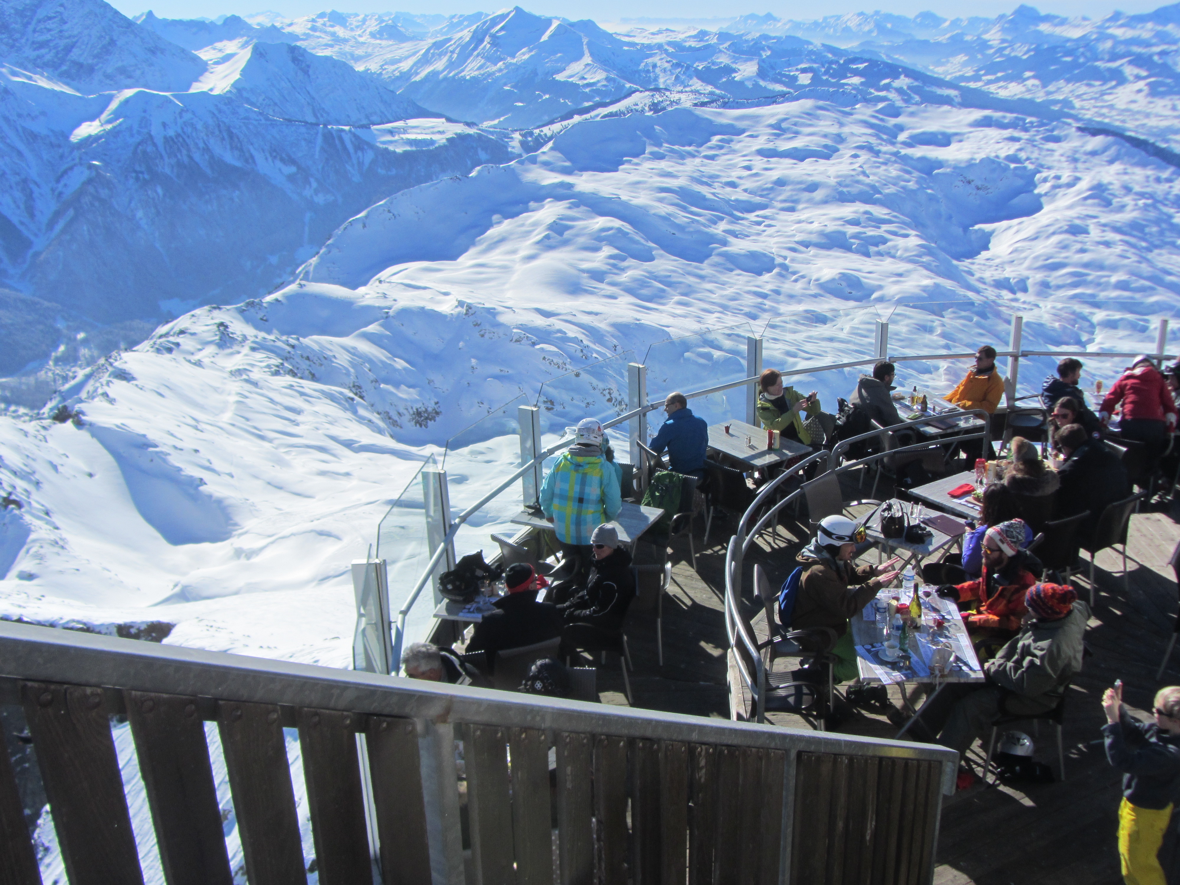 Terraza en lo alto de Chamonix