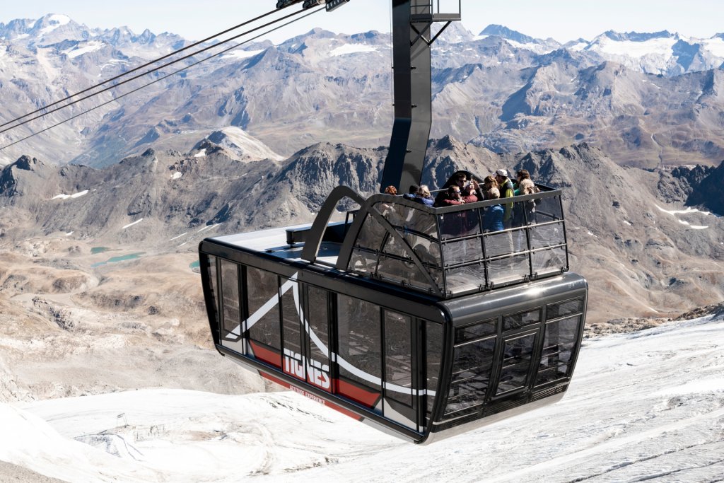 Tignes inaugura el mayor teleférico de cabinas con terraza superior del mundo