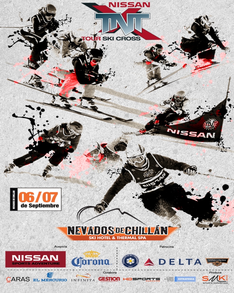 Llega este fin de semana a nevados de Chillán el Nissan Tnt Tour Ski Cross