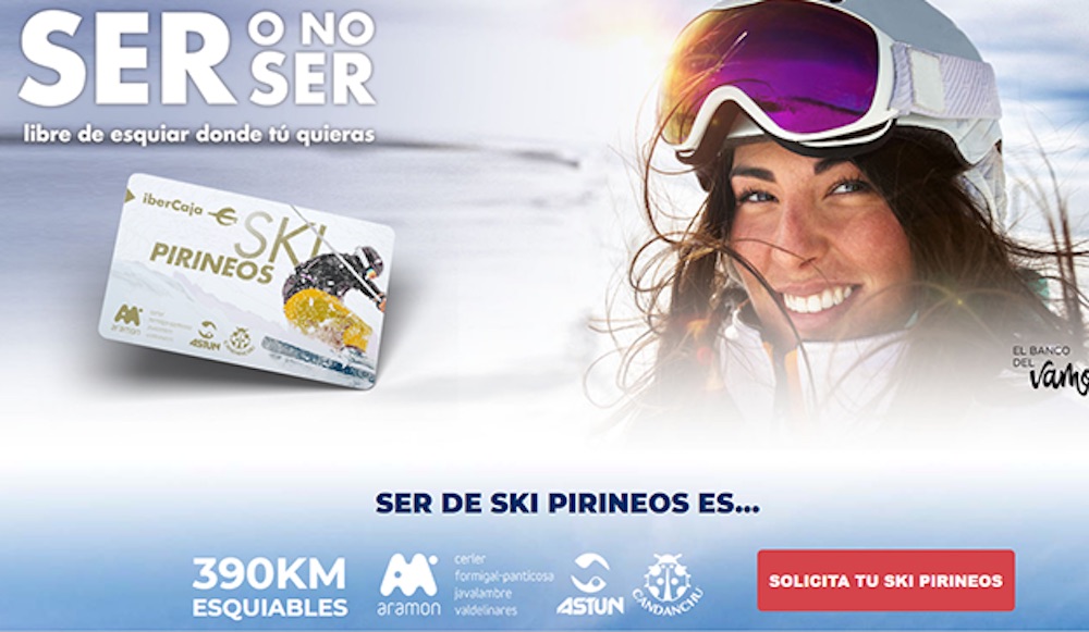 Ski Pirineos e Ibercaja lanzan una tarjeta con descuentos de hasta 35% en el forfait de día