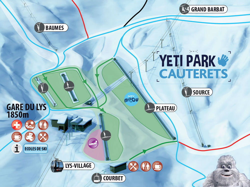 Zona infantil y de debutantes del Yeti Park de Cauterets