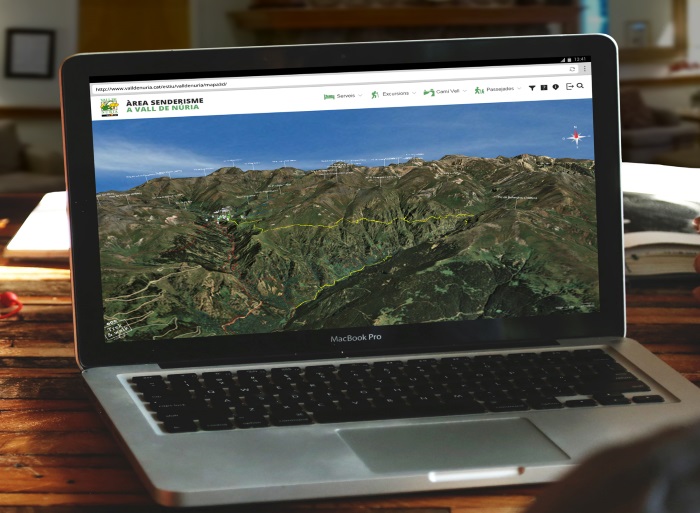 Vall de Núria incorpora un mapa 3D en su web y apps