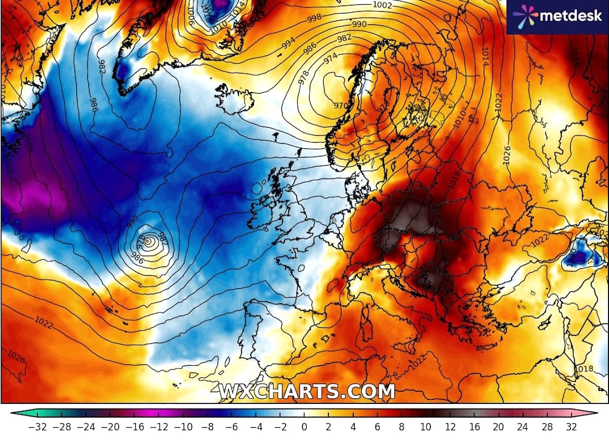 Fin de semana loco: nevadas, descenso de cotas, viento y subida de temperaturas el domingo