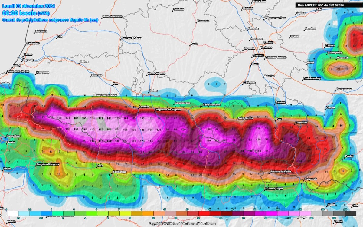 El aire polar dejará hasta 150 centímetros de nieve en los Pirineos y la Cordillera Cantábrica