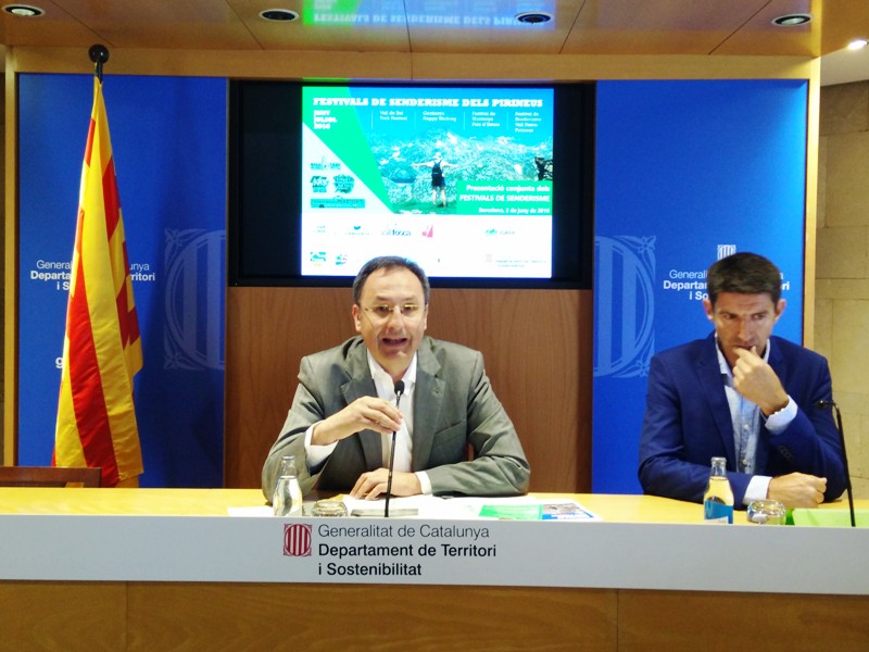 Albert Alins, en la presentación del Festival de sernderismo del Pirineo 