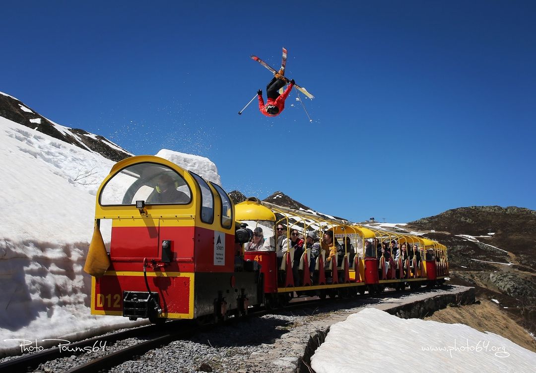 Un vídeo increíble: Batiste Perus realiza backflips sobre el pequeño tren de Artouste