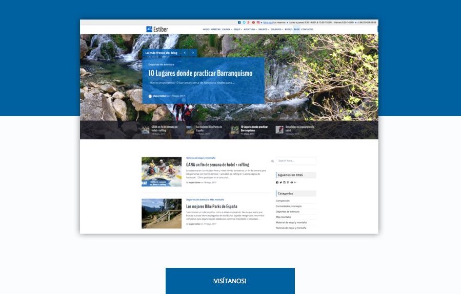 Estiber estrena un ambicioso blog sobre esquí, montaña, deportes de aventura 
