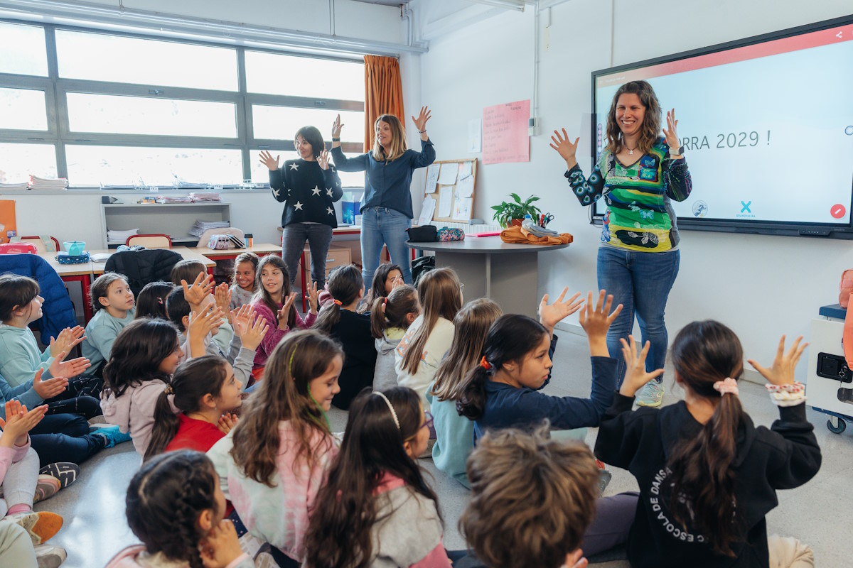 Los niños y niñas de Andorra, protagonistas en la candidatura de los Mundiales 2029 de esquí