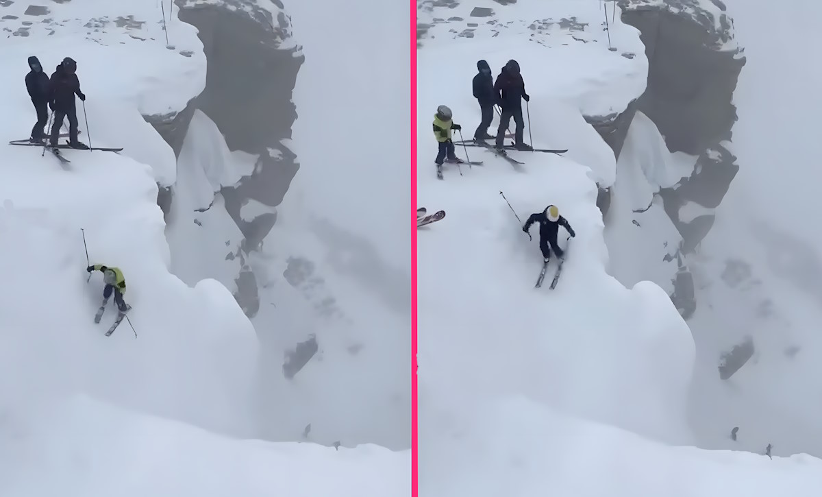 Vídeo: Dos hermanos de 6 y 8 años conquistan esquiando el mítico Corbet’s Couloir