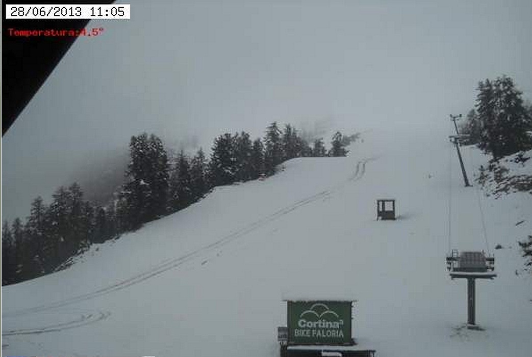 Sigue nevando en los Dolomitas