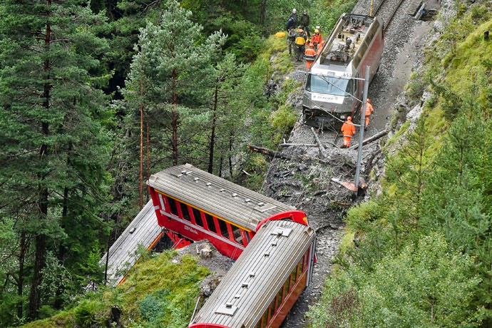 El Glacier Express vuelve a circular después del accidente