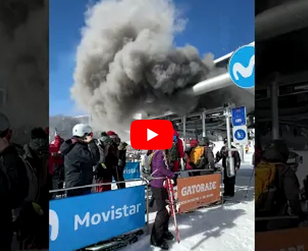 Impactante vídeo: Humareda en el telesilla de el cerro Chapelco