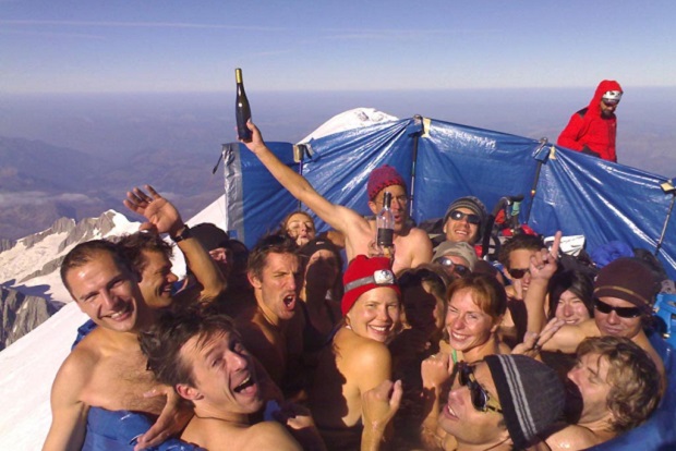 Mountain Party en la cima del Mont Blanc. Foto: jaccuzzi.ch