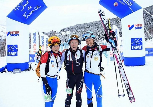 Laetitia Roux, Axelle Mollaret y Maude Mathys