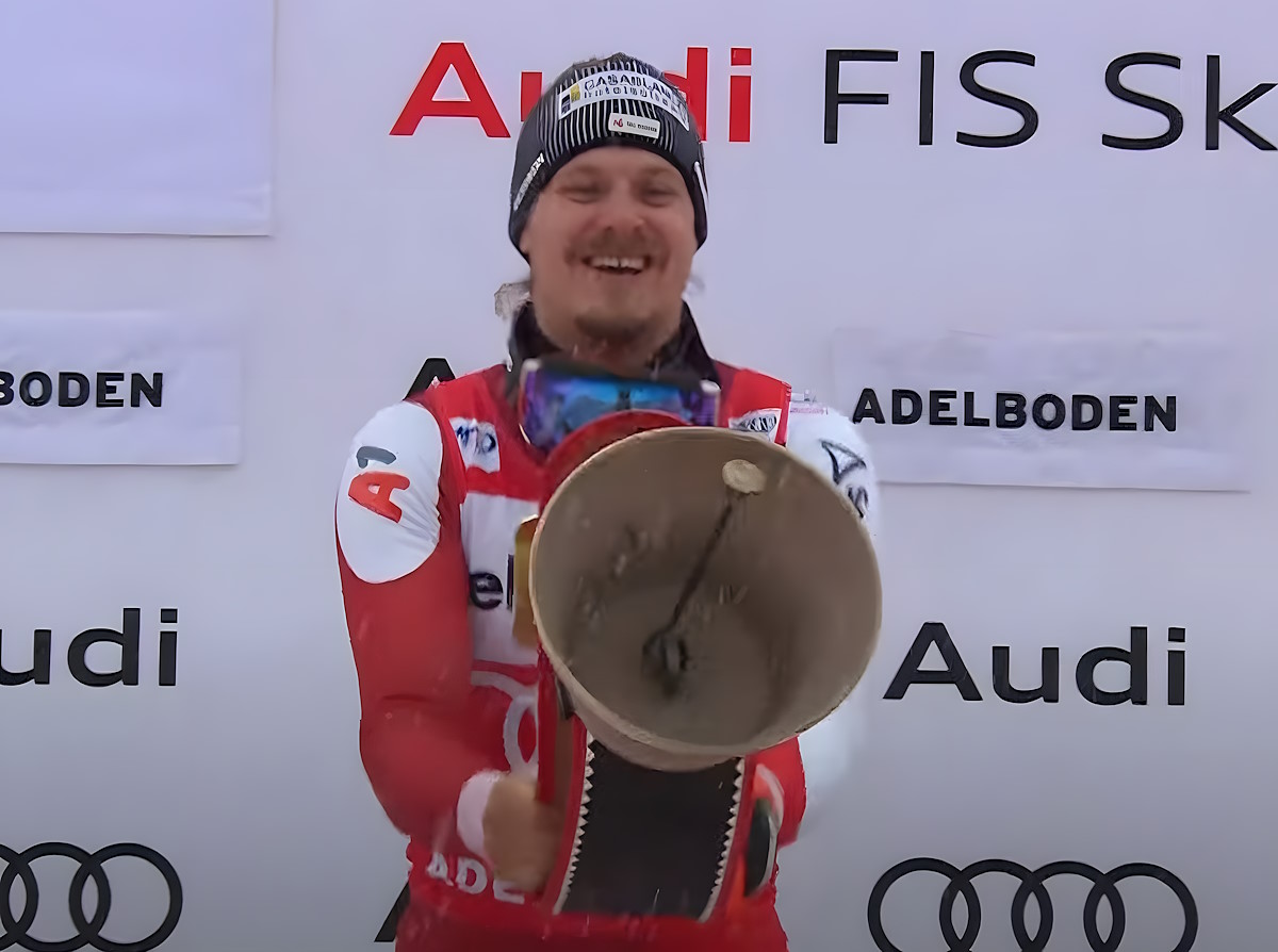 Manuel Feller, campeón de la Copa del Mundo de slalom tras la cancelación del SL en Kranjska Gora