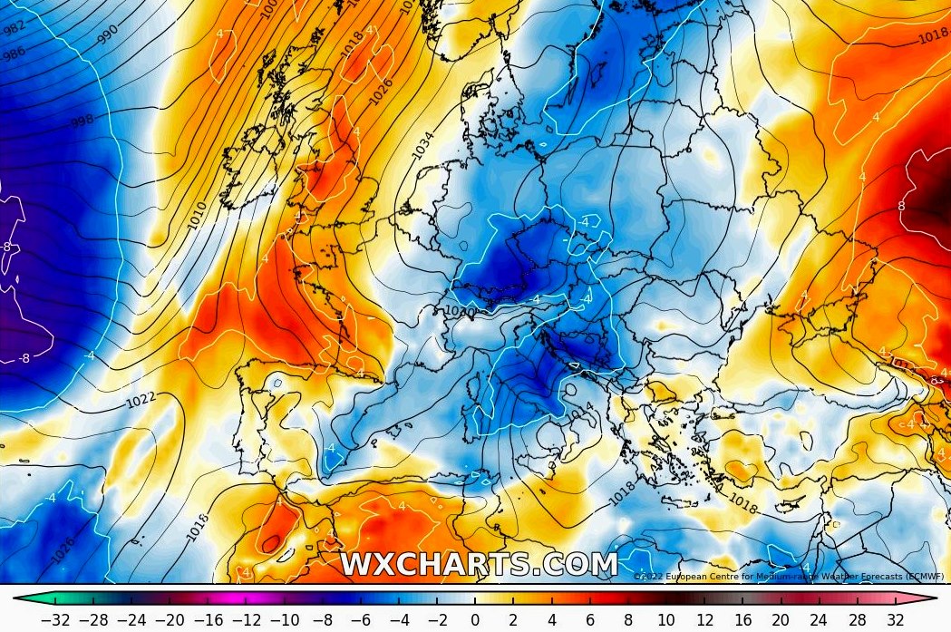 Sábado y domingo con débiles precipitaciones de nieve en el sur a la espera de una posible DANA