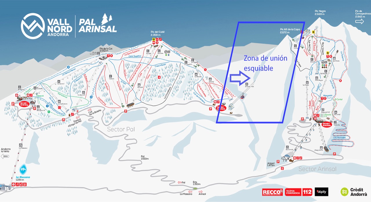 Unir Arinsal con Pal por pista de esquí cuesta 36,5 millones y se haría en 2022