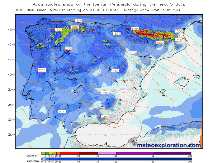 Previsión Meteo Fin de Año hasta domingo