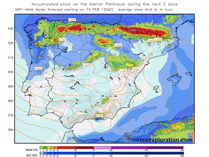 Previsión meteorológica: Fuertes nevadas el sábado, domingo ventoso y mucha nieve próxima semana