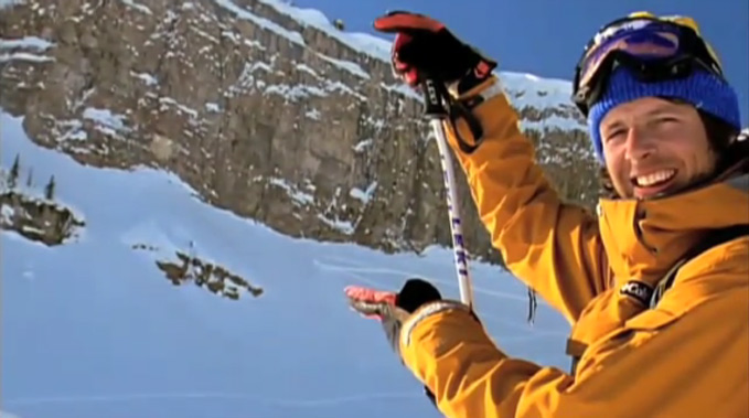 Jamie Pierre y su espeluznante salto vertical de casi 80 m mientras hacía fuera pistas