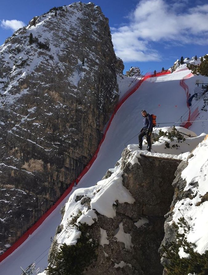 Parte del trazado de la pista Olympia delle Tofane, de Cortina. Imagen: Guide Alpine Cortina