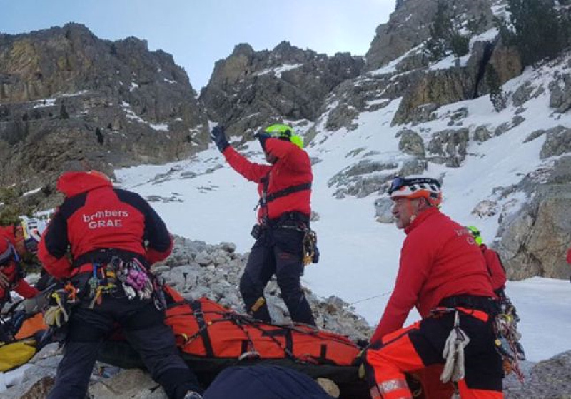 Accidente de montaña cerca de Vallter 2000: 5 montañeros heridos tras una caída