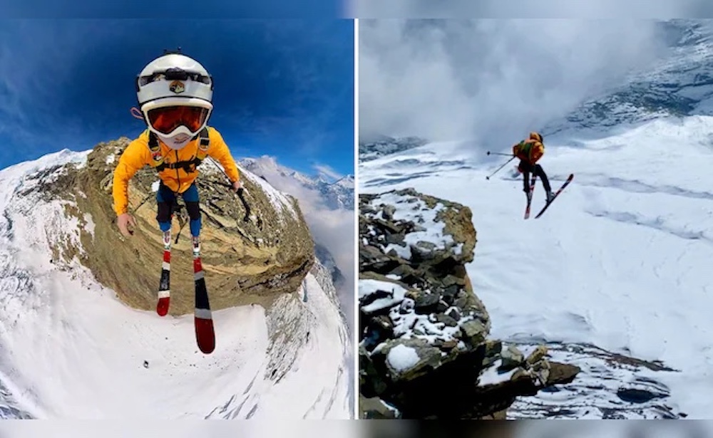 Récord guinness con un salto BASE de esquí desde 5.753 metros en el Himalaya