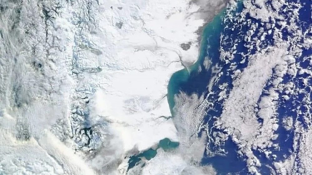 La NASA revela imágenes impactantes de la Patagonia cubierta de nieve