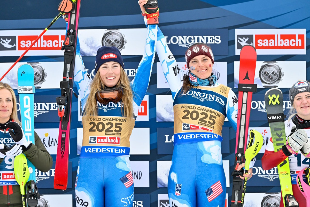 Shiffrin y Johnson hacen historia en Saalbach: Primeras campeonas del Team Combined
