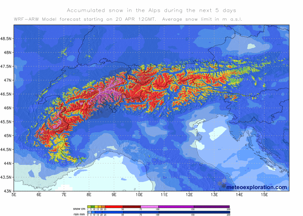 El fin de semana llega un frente con algunas nevadas en los Pirineos, intensas en los Alpes