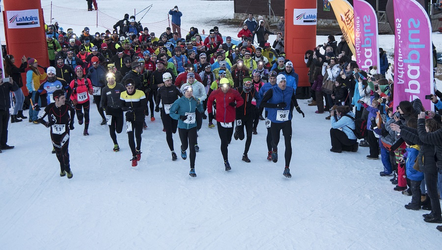 Disputada en La Molina la II edición de la Dark Polar Race, una carrera seminoctura sobre nieve pisada