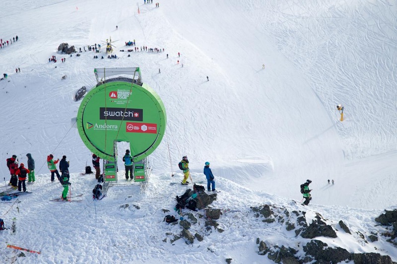 Puerta de salida en la prueba del FWT en Arcalís