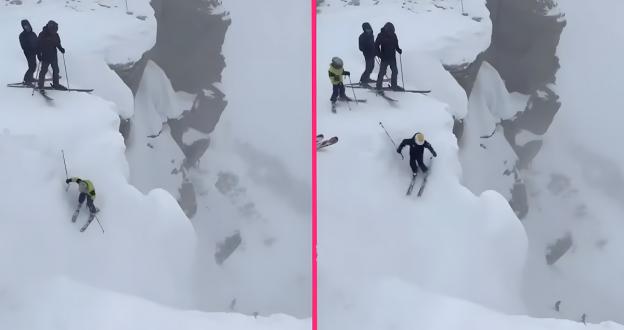 Vídeo: Dos hermanos de 6 y 8 años conquistan esquiando el mítico Corbet’s Couloir