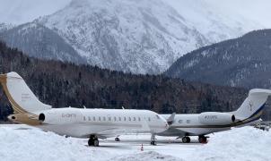 El tráfico de aviones privados para ir a esquiar a St. Moritz desborda el aeropuerto de Samedan