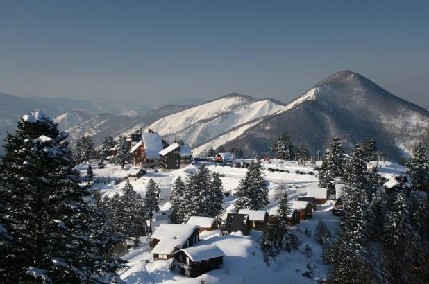 Aspecto invernal en la estación de esquí de Guzet