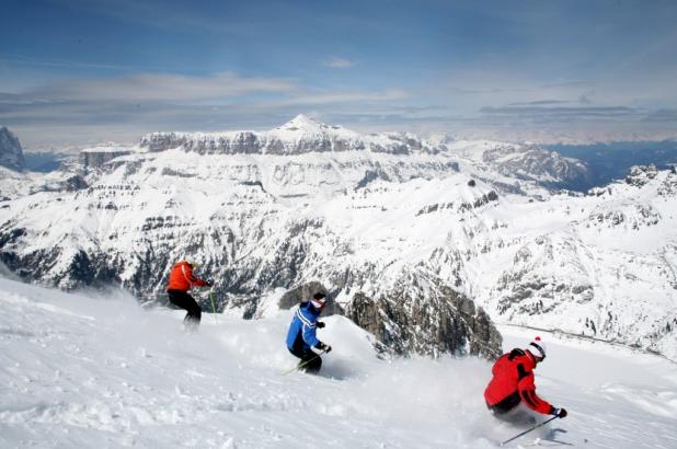 Alta Badia en los Dolomitas en pleno invierno
