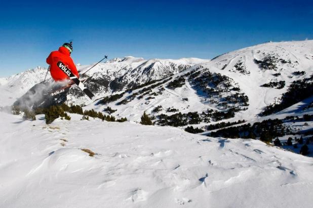 Bruno Compagnet probando la zona freeride de Grandvalira