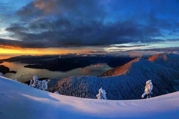 Cypress Mountain puesta sol, foto Nina Higashio