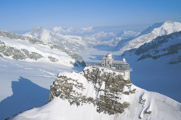 Panorámica de Jungfraujoch y el glaciar de Aletsch