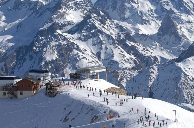 Imagen de la estación de esquí de Meribel en la saboya