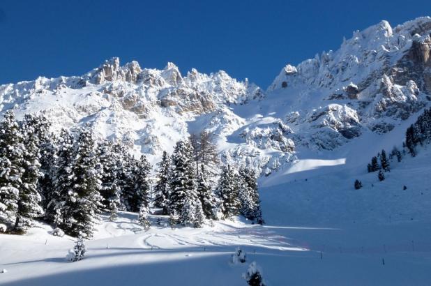 Imagen de las pistas de Pampeago en el Trentino