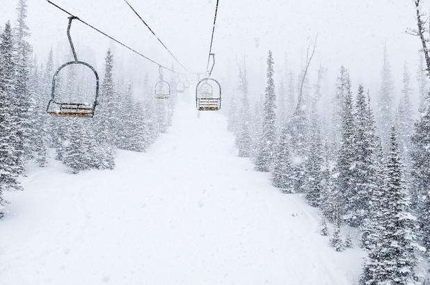 Nevando en Teton Pass