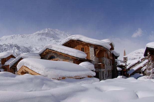 Panorámica de Val d'Isere en pleno invierno
