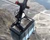 Un relámpago desata caos en el teleférico de la Tofana de Cortina d'Ampezzo