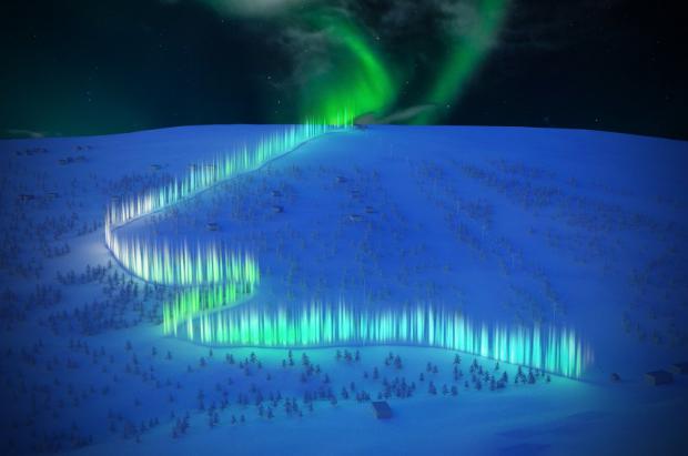 Finlandia tendrÃ¡ la pista de trineos mÃ¡s larga de Europa iluminada con auroras boreales