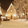 Aspecto invernal del centro de Ortisei en Val Gardena