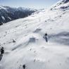 Toma aérea del snowpark de Schöneben