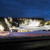 Imagen nocturna de Sugarloaf Park en New Brunswick